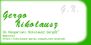 gergo nikolausz business card